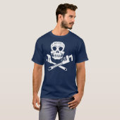 Klempner Skull Pipefitter Wrench Dampffitter T-Shirt (Vorne ganz)