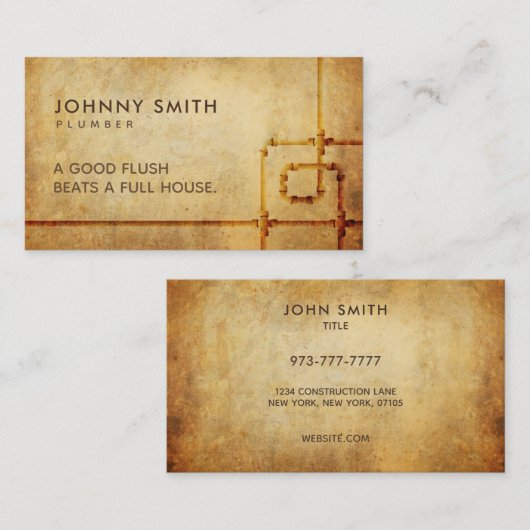 Klempner-Slogan-Visitenkarten Visitenkarte (Vorne/Hinten)