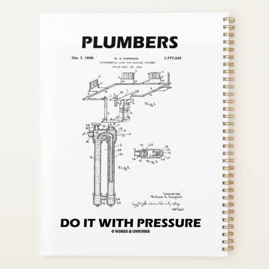 Klempner tun es mit Druck Hoffman Differenz Planer (Rückseite)
