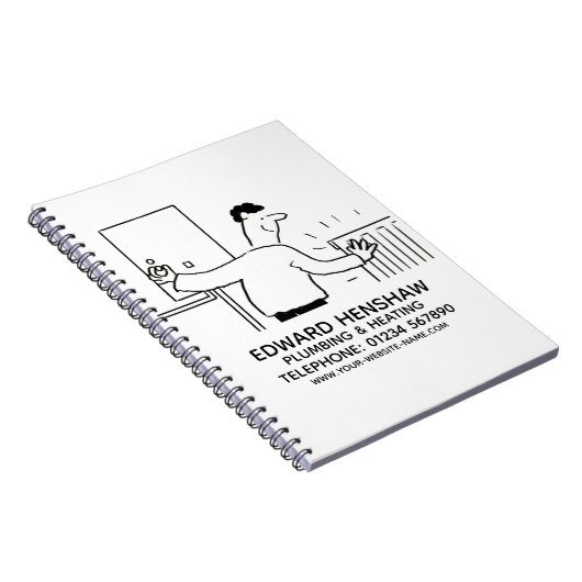 Klempner und Heizgerät Notizblock (Rechte Seite)