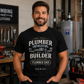 Klempner-Vater-Shirt | Personalisiertes Vatertagsg T-Shirt