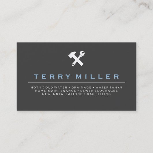 Klempner-Visitenkarte-/-heimwerker-Visitenkarten Visitenkarte (Vorderseite)