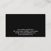 Klempner-Visitenkarte Visitenkarte (Rückseite)