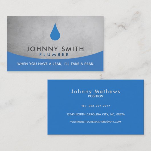 Klempner-Visitenkarten Visitenkarte (Vorne/Hinten)