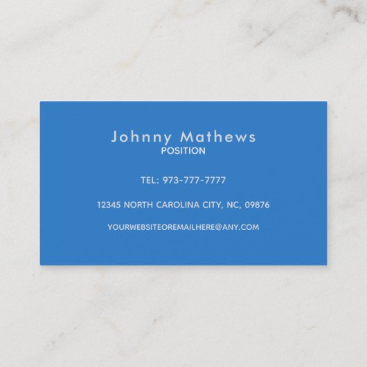 Klempner-Visitenkarten Visitenkarte (Rückseite)