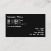 Klempner-Visitenkarten Visitenkarte (Rückseite)