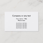 Klempner-Visitenkarten Visitenkarte (Rückseite)