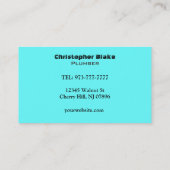 Klempner-Visitenkarten Visitenkarte (Rückseite)