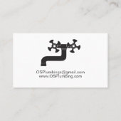 Klempner Wasser Gestochen Visitenkarte (Rückseite)