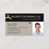 Klempner Wasserhahn Foto Visitenkarte (Vorderseite)