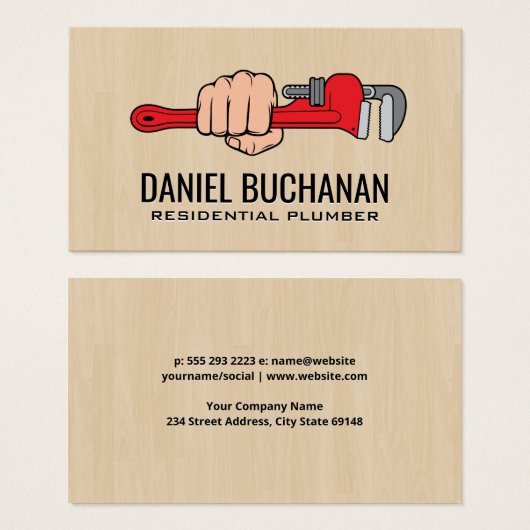 Klempner Wrench Illustration (Vorne & Hinten)