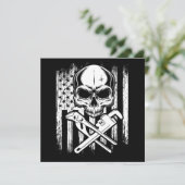 Klempneramerikanische Flag-Klempnerwerkzeug Einladung (Stehend Vorderseite)