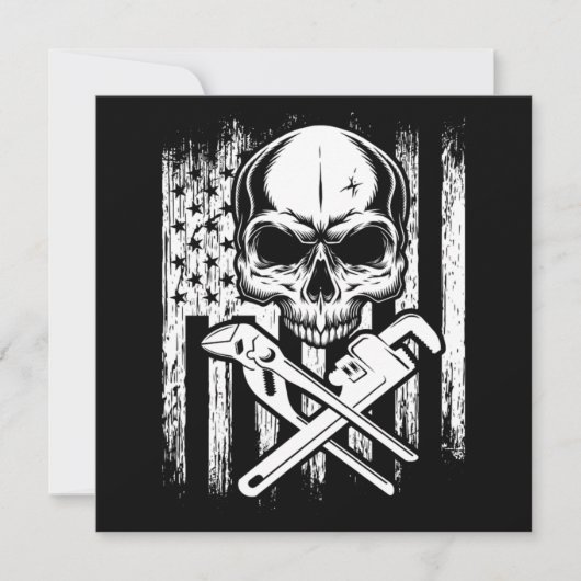 Klempneramerikanische Flag-Klempnerwerkzeug Einladung (Vorderseite)