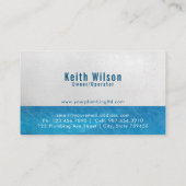 Klempnerarbeit-Baugewerbe-Karte Visitenkarte (Rückseite)