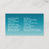 Klempnerarbeit-Bereitschaftsdienst-Klempner Visitenkarte (Rückseite)