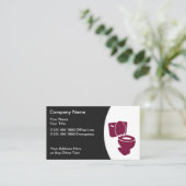 Klempnerarbeit-Toiletten-Grafik Visitenkarte (Stehend Vorderseite)