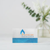 Klempnerarbeit- und Heizungsgeschäftslogo Visitenkarte (Stehend Vorderseite)