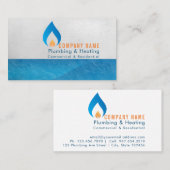 Klempnerarbeit- und Heizungsgeschäftslogo Visitenkarte (Vorne/Hinten)