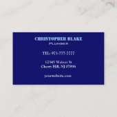 Klempnerarbeit-Visitenkarten Visitenkarte (Rückseite)