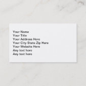 Klempnerarbeit-Visitenkarten Visitenkarte (Rückseite)