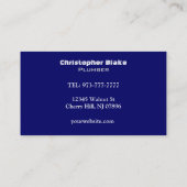 Klempnerarbeit-Visitenkarten Visitenkarte (Rückseite)