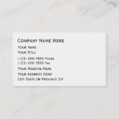 Klempnerarbeit-Visitenkarten Visitenkarte (Rückseite)