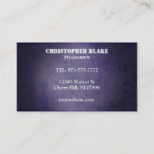 Klempnerarbeit-Visitenkarten Visitenkarte (Rückseite)