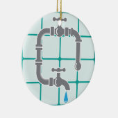 Klempnerarbeitrohr Keramikornament (Rechts)