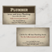Klempnerbetriebskarte Visitenkarte (Vorne/Hinten)