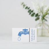Klempnerblau, weiß gestochen, auffällig visitenkarte (Stehend Vorderseite)
