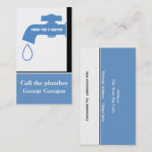 Klempnerblau, weiß gestochen, auffällig visitenkarte (Vorne/Hinten)