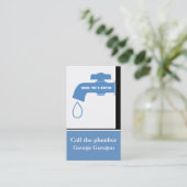 Klempnerblau, weiß gestochen, auffällig visitenkarte (Stehend Vorderseite)