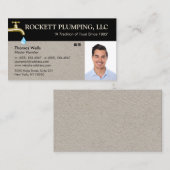 Klempnerbohrer - Foto-Bohrmaschine C Visitenkarte (Vorne/Hinten)