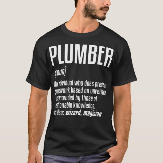 Klempnerdefinition Klempner Kuchen lustige Sprüche T-Shirt (Vorderseite)