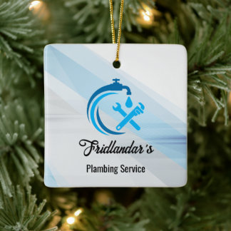 Klempnerdienst Blue Water Drop Logo Installateur Keramikornament