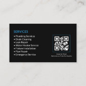 Klempnerdienst QR-Code Visitenkarte (Rückseite)