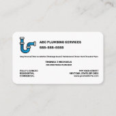 Klempnerdienst Visitenkarte (Vorderseite)