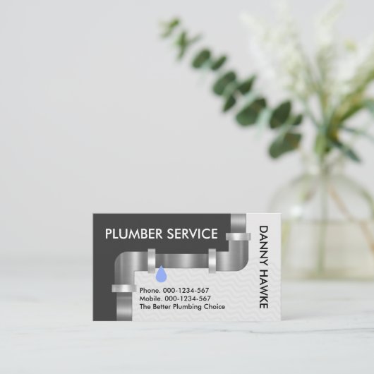 Klempnerdienst Visitenkarte (Stehend Vorderseite)