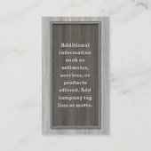 Klempnerei Visitenkarte (Rückseite)