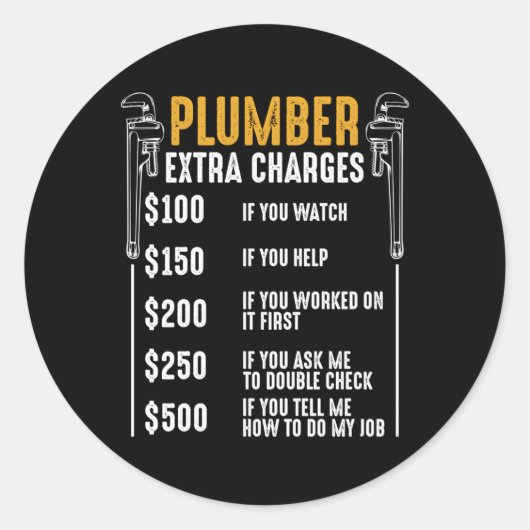 Klempnerextra-Ladegeräte-Rohrleitung Hobbyis C Runder Aufkleber (Vorderseite)