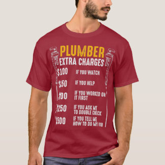 Klempnerextra-Ladungen Rohrleitung Hobbyis T-Shirt