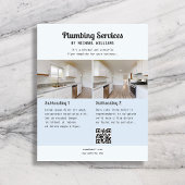 Klempnergeschäft Retro-Schrift Foto Blau Flyer
