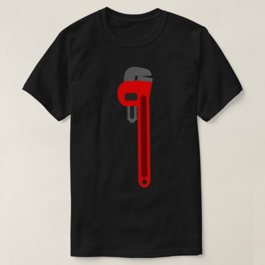 Klempnergeschenk, Rohrleitungsschlüssel für Rohre T-Shirt (Design vorne)