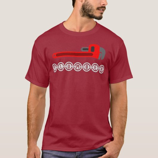 Klempnergeschenke Pipefitter Rohrschlüssel T-Shirt (Vorderseite)