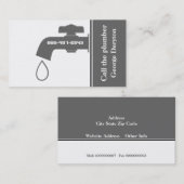 Klempnergrau, weiß stechend, auffällig visitenkarte (Vorne/Hinten)