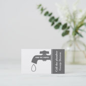 Klempnergrau, weiß stechend, auffällig visitenkarte (Stehend Vorderseite)