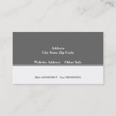 Klempnergrau, weiß stechend, auffällig visitenkarte (Rückseite)