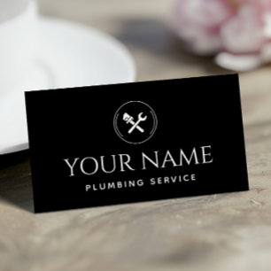 Klempnerhandyman Black & White Visitenkarte