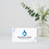 Klempnerin für Wassertropfen Visitenkarte (Stehend Vorderseite)