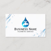 Klempnerin für Wassertropfen Visitenkarte (Vorderseite)